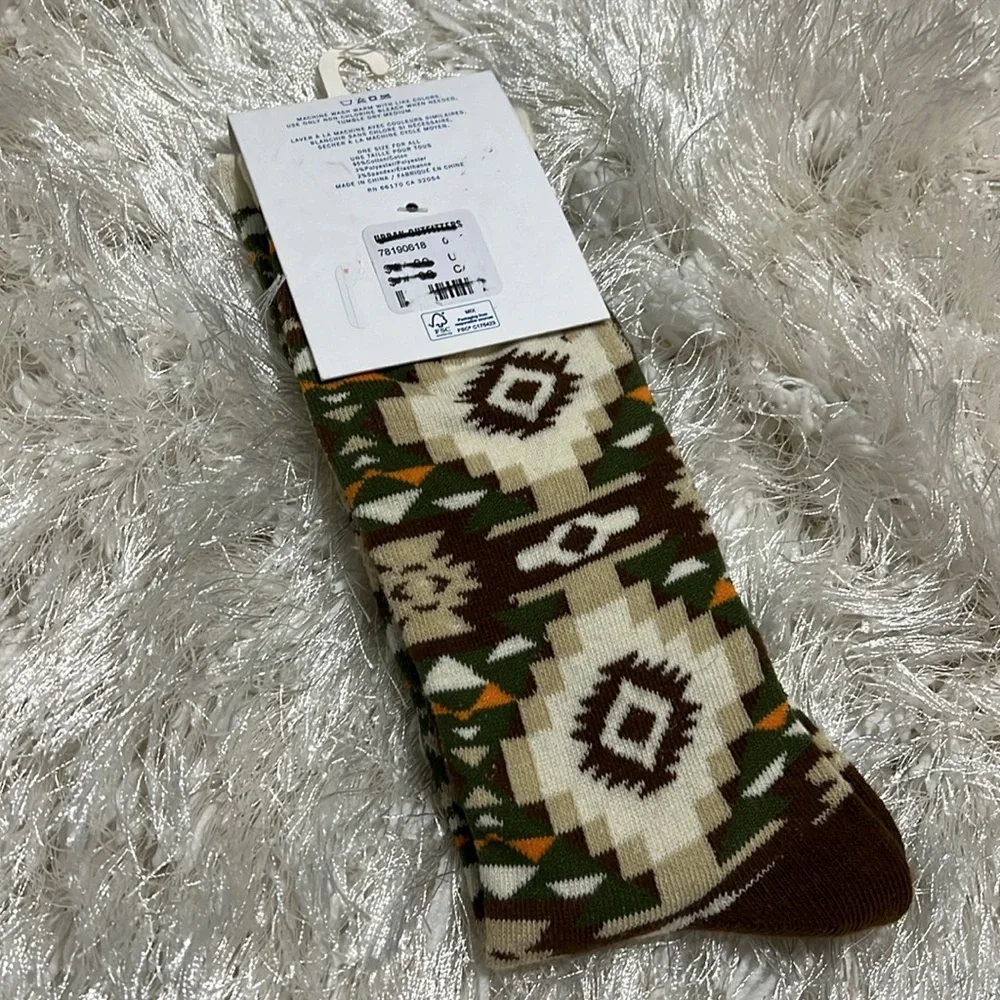 NWT Urban Outfitters Western Crew Socks OSFA